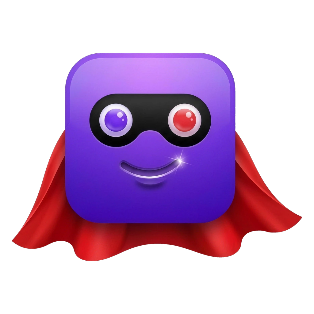 SuperIsland — the SuperIsland mascot, a friendly violet clip character